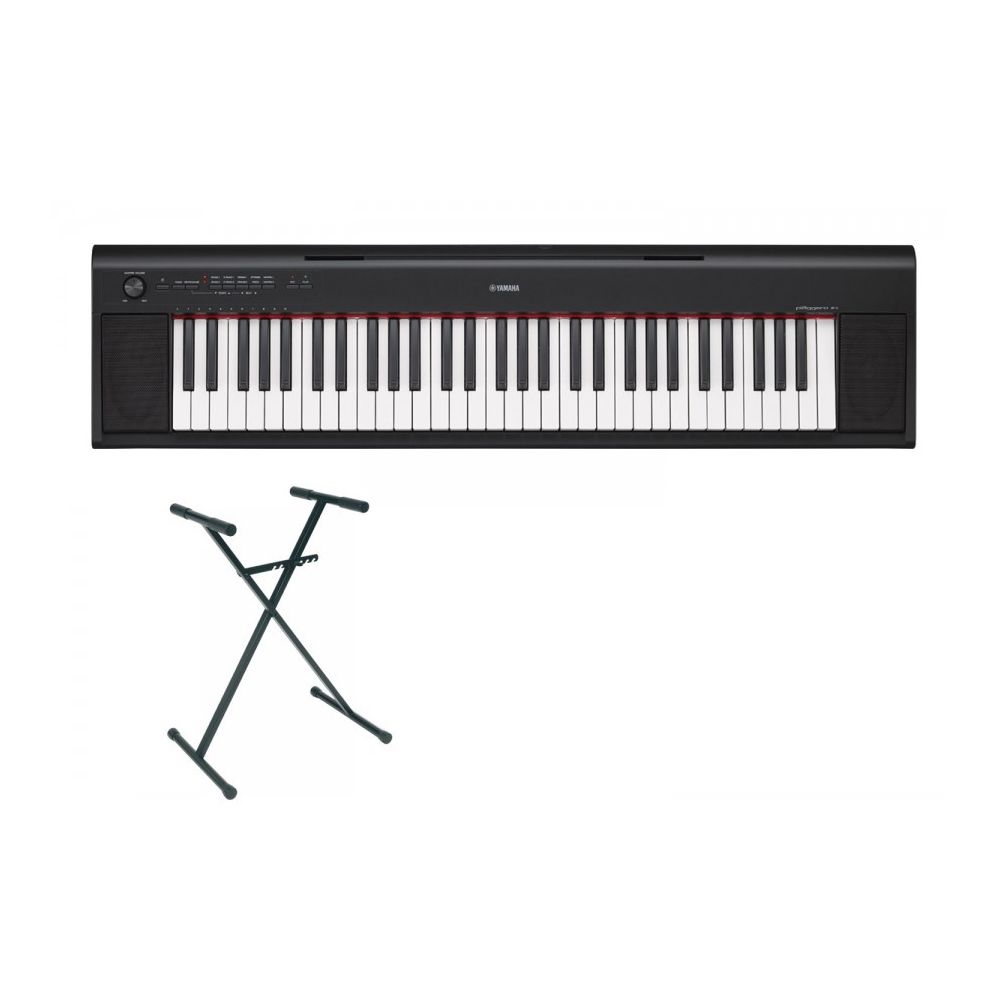 Yamaha - Pack Yamaha Piano numérique NP-12 noir + stand en X - Pianos numériques