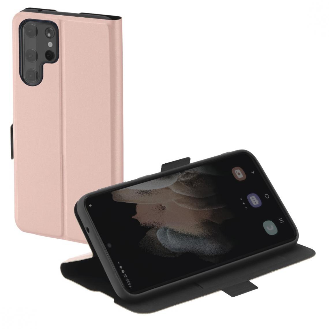 Hama - Etui portefeuille "Single2.0" pour Samsung Galaxy S22 Ultra (5G), rose - Coque, étui smartphone