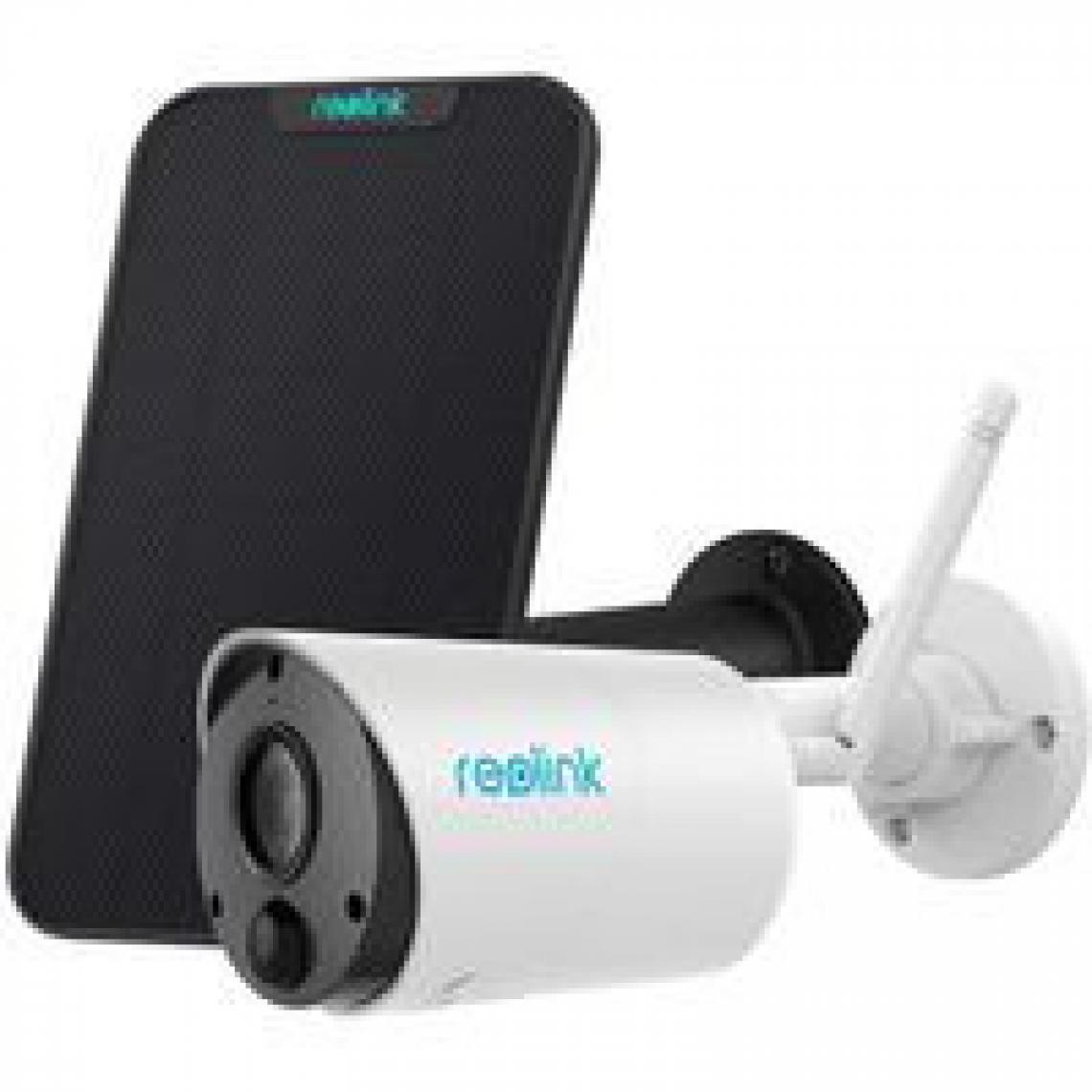 Reolink - Argus Eco avec Panneau Solaire - Caméra Solaire Extérieur sur Batterie WiFi sans Fil 1080P Audio Bidirectionnel - Caméra de surveillance connectée