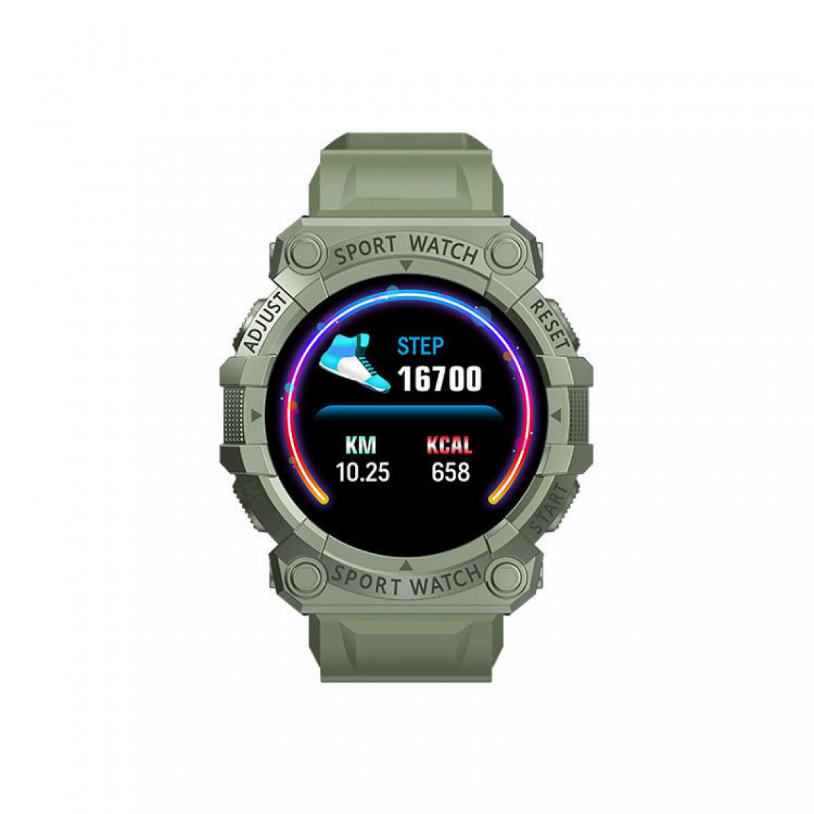 Chronotech Montres - Smart Watches for men and women, with fitness tracking, waterproof, blood pressure measurement, heart rate monitoring and step counter function(Green) - Montre connectée