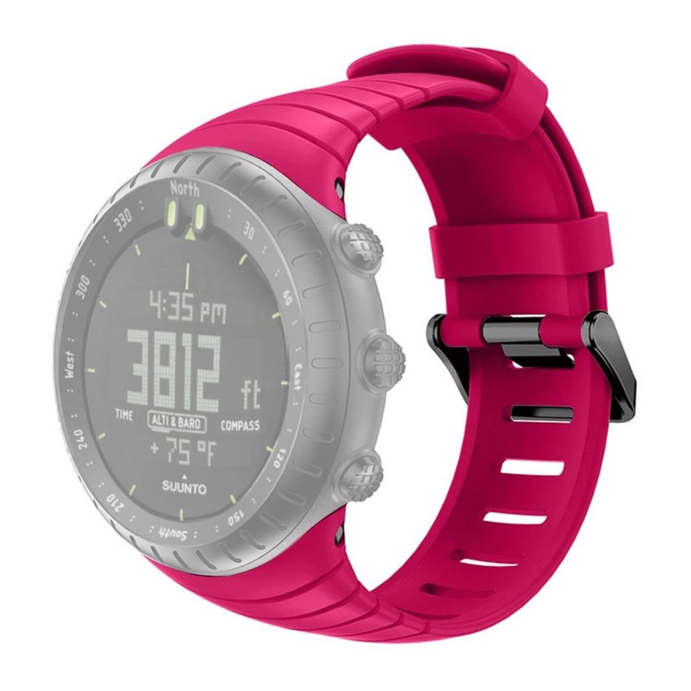 Wewoo - Bracelet pour montre connectée Smartwatch avec en silicone Suunto Core rose rouge - Bracelet connecté