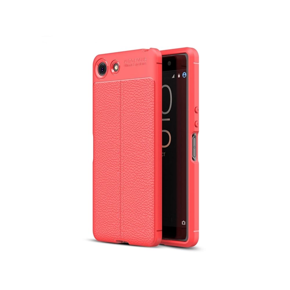 Wewoo - Coque antichoc TPU Litchi Texture pour Sony Xperia XZ4 Compact (Rouge) - Coque, étui smartphone