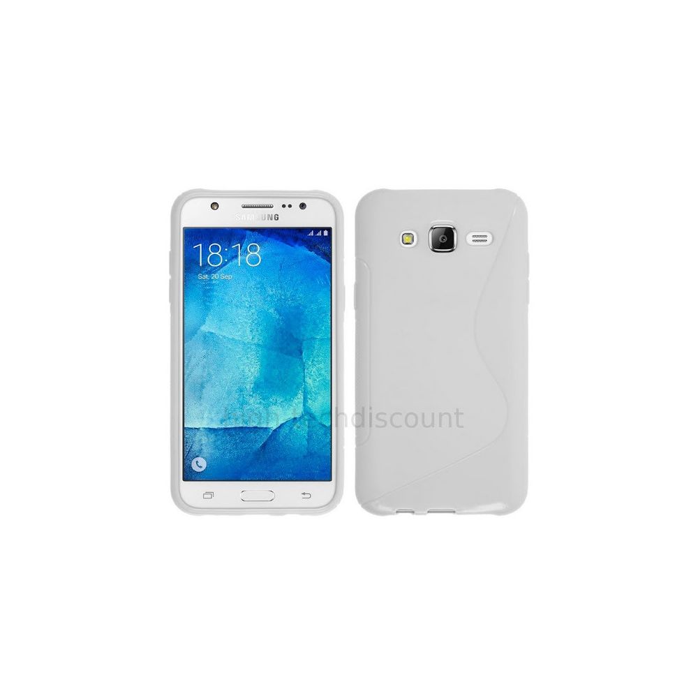 Htdmobiles - Housse etui coque pochette silicone gel fine pour Samsung Galaxy J7 + film ecran - BLANC - Autres accessoires smartphone