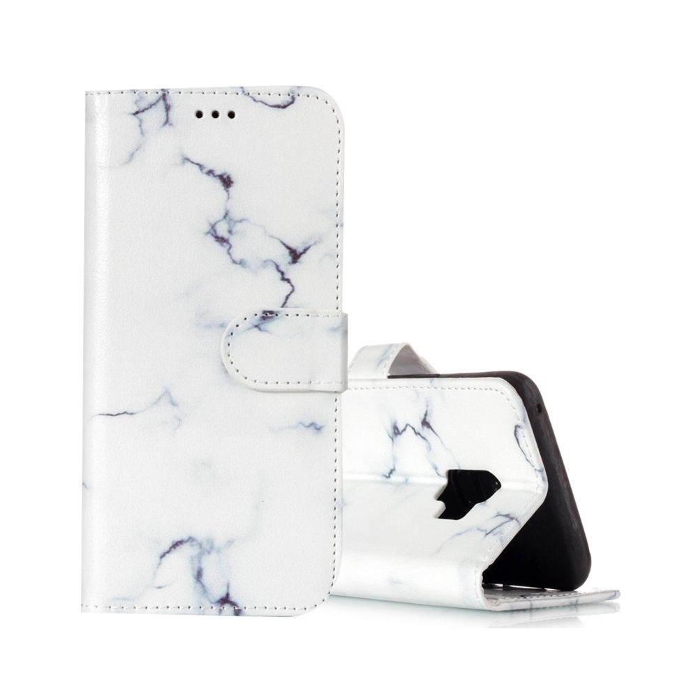 Wewoo - Housse Étui blanc pour Samsung Galaxy S9 cas de cuir de rabat horizontal de modèle de marbre avec titulaire et fentes de carte portefeuille - Coque, étui smartphone