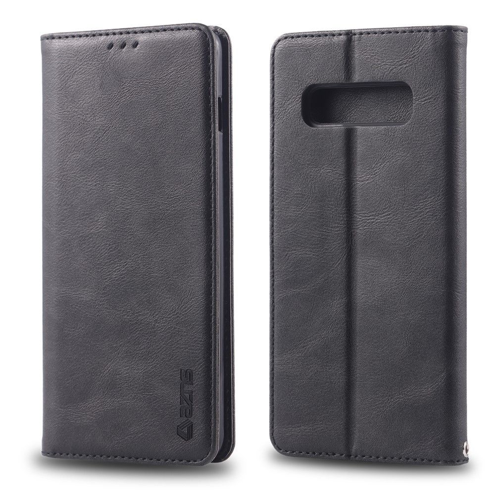 marque generique - Etui en PU style rétro noir pour Samsung Galaxy S10 - Autres accessoires smartphone