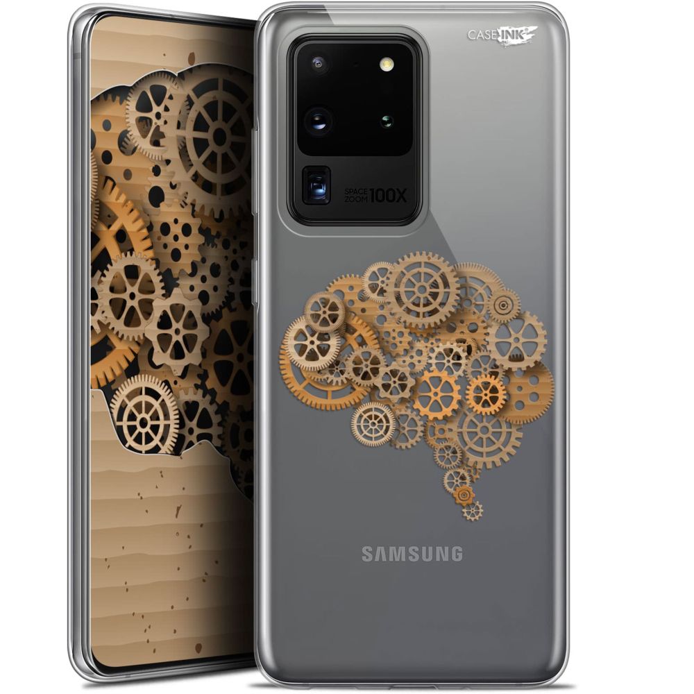Caseink - Coque arrière Samsung Galaxy S20 Ultra (6.9 ) Gel HD [ Nouvelle Collection - Souple - Antichoc - Imprimé en France] Mécanismes du Cerveau - Coque, étui smartphone