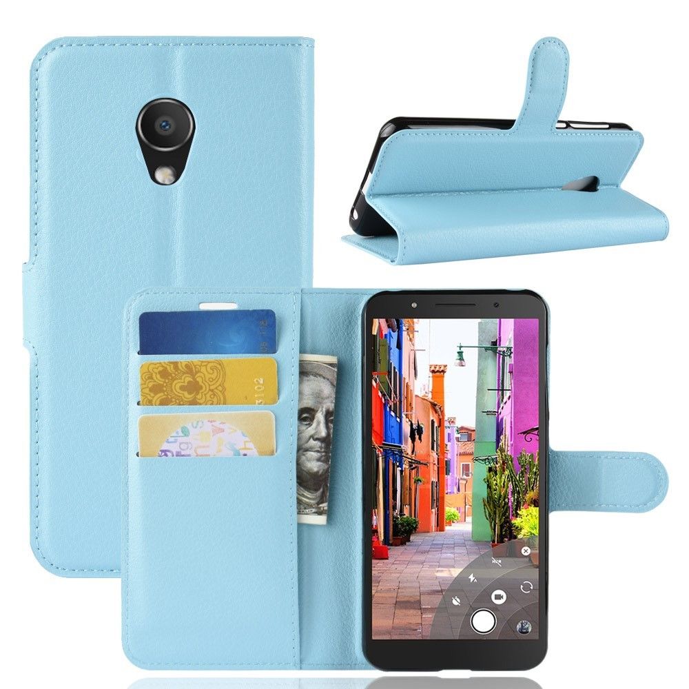 marque generique - Etui en PU peau avec fentes de carte bleu pour Alcatel 1C - Autres accessoires smartphone
