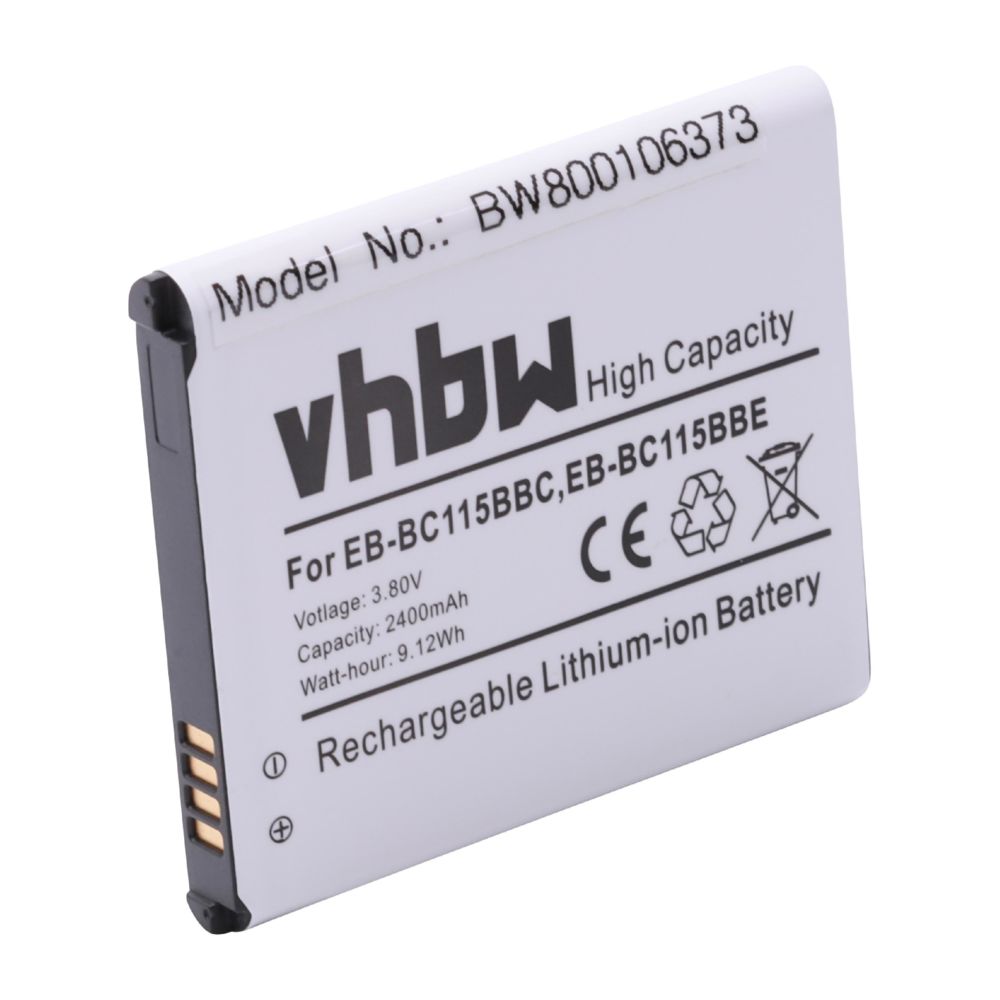 Vhbw - vhbw batterie 2400mAh pour téléphone portable smartphone Samsung Galaxy S5 Zoom comme EB-BC115BBC, EB-BC115BBE - Batterie téléphone