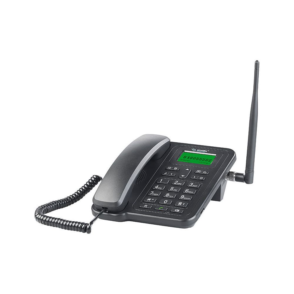Simvalley - Téléphone de bureau GSM débloqué ""TTF-401"", avec batterie et fonction SMS - Téléphone fixe filaire