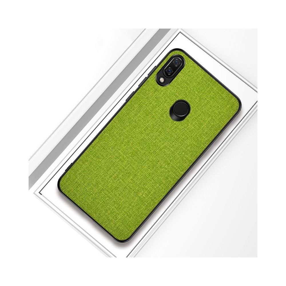 Wewoo - Coque Souple Housse de protection en tissu antichoc PC + TPU pour Xiaomi Redmi Note 7 vert - Coque, étui smartphone