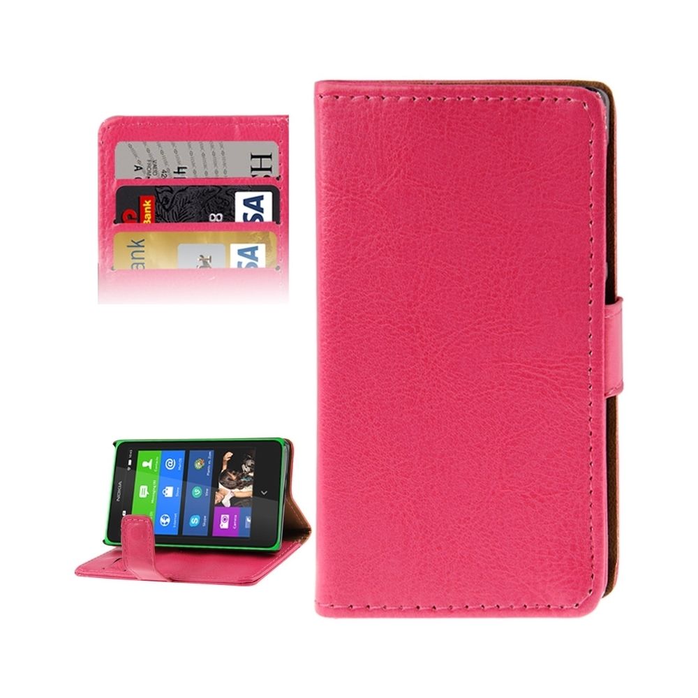 Wewoo - Housse Étui pour Nokia X Magnta cartes de crédit & Support en cuir Flip Texture Crazy Horse avec fentes - Coque, étui smartphone