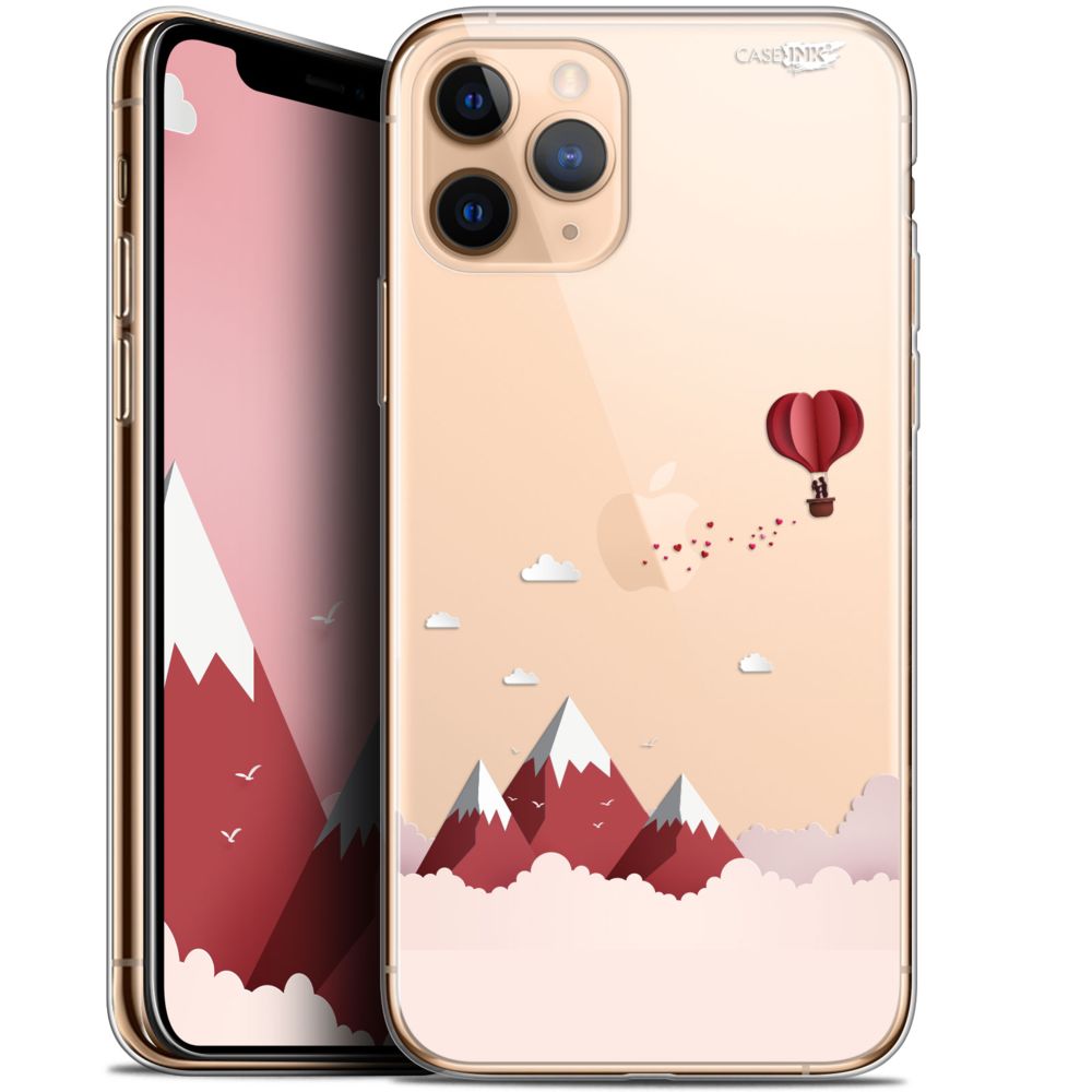 Caseink - Coque arrière Apple iPhone 11 Pro Max (6.5 ) Gel HD [ Nouvelle Collection - Souple - Antichoc - Imprimé en France] Montagne En Montgolfière - Coque, étui smartphone