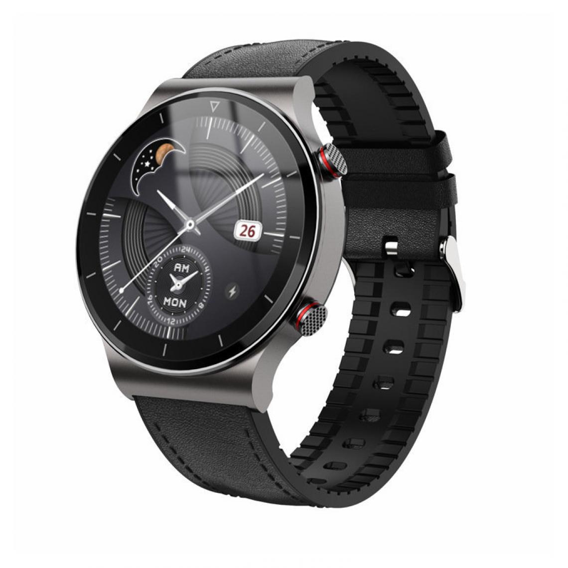 Chronotech Montres - Luxury Men Smart Watch Smart Watch Touch Full Screen Bluetooth Call Heart Rate Tracking IP67 waterproof for Men(black) - Montre connectée