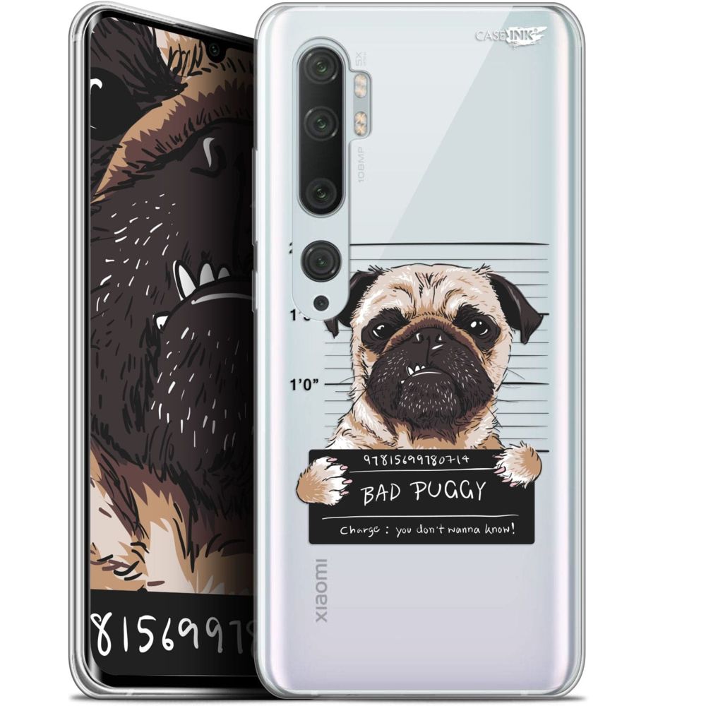 Caseink - Coque arrière Xiaomi Mi Note 10 / Pro (6.47 ) Gel HD [ Nouvelle Collection - Souple - Antichoc - Imprimé en France] Beware The Puggy Dog - Coque, étui smartphone