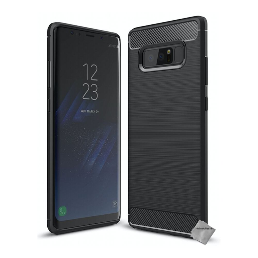 Htdmobiles - Housse etui coque silicone gel carbone pour Samsung Galaxy Note 8 + film ecran - NOIR - Autres accessoires smartphone