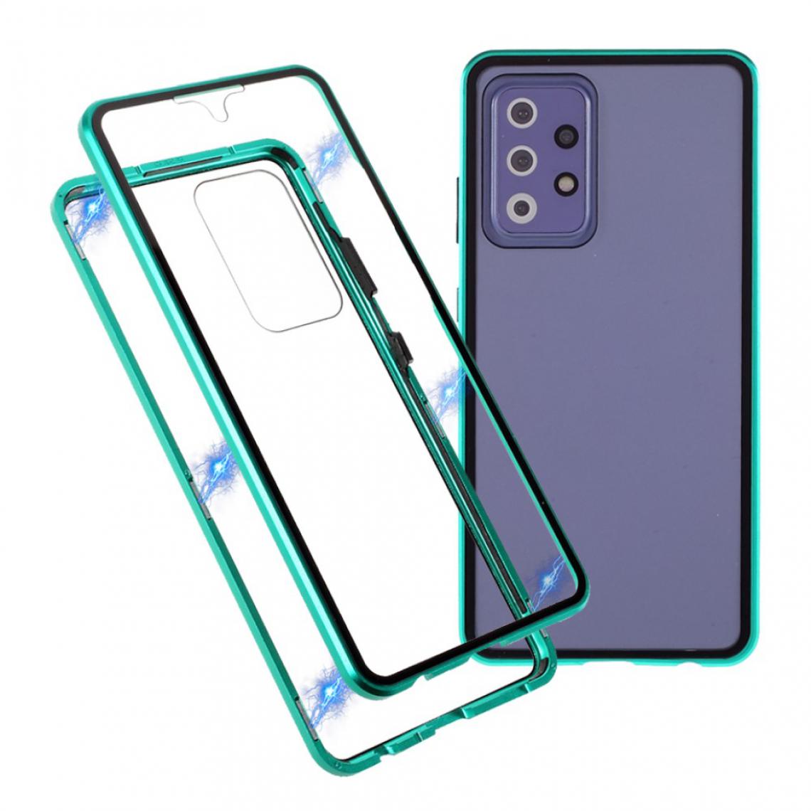 Other - Coque en métal Couverture du cadre d'adsorption magnétique vert pour votre Samsung Galaxy A52 4G/5G - Coque, étui smartphone