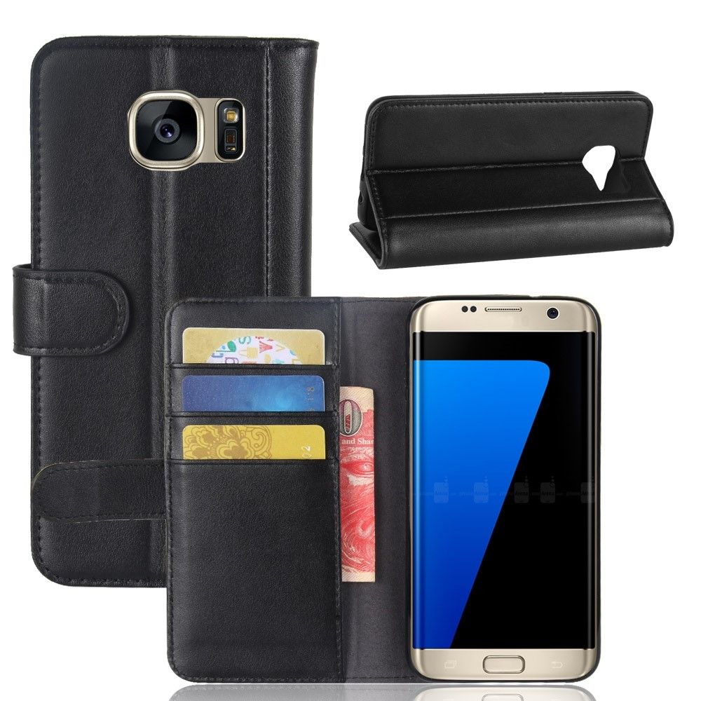 marque generique - Etui en cuir véritable pour Samsung Galaxy S7 edge SM-G935 - Autres accessoires smartphone