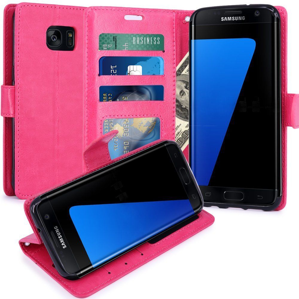 marque generique - Samsung Galaxy S7 Edge Housse Coque Etui de luxe Portefeuille Porte Carte Et Billet (avec support integré) - Autres accessoires smartphone