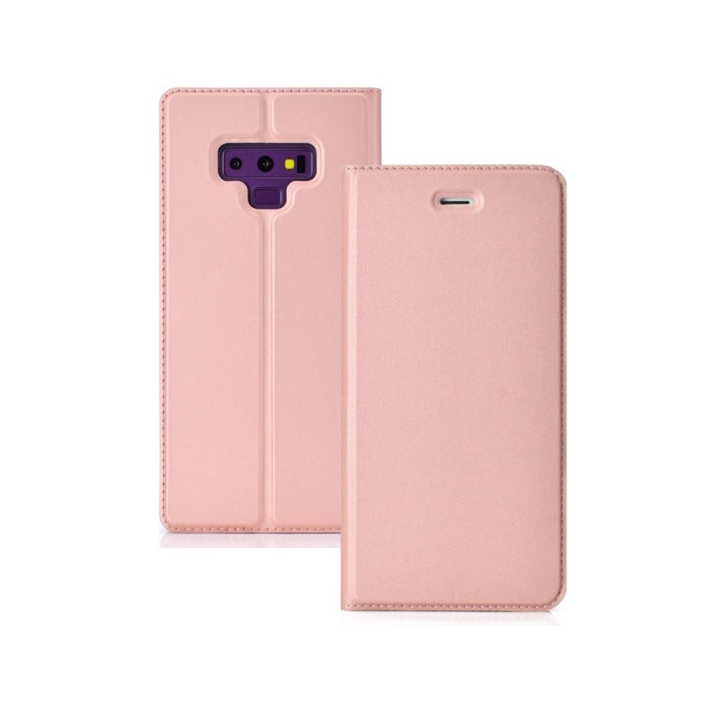 Wewoo - Housse Coque Etui magnétique ultra-mince pressé en TPU + Leathe pour Galaxy Note 9, avec fente pour carte et support (or rose) - Coque, étui smartphone
