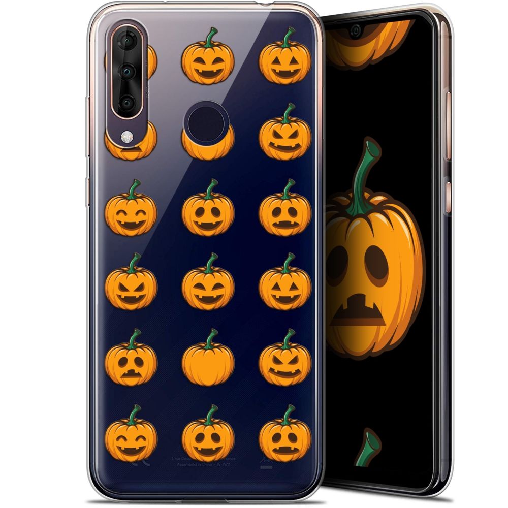 Caseink - Coque Pour Wiko View 3 PRO (6.3 ) [Gel HD Collection Halloween Design Smiley Citrouille - Souple - Ultra Fin - Imprimé en France] - Coque, étui smartphone