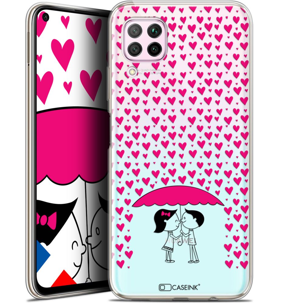 Caseink - Coque Pour Huawei P40 Lite (6.4 ) [Gel HD Collection Love Saint Valentin Design Pluie d'Amour - Souple - Ultra Fin - Imprimé en France] - Coque, étui smartphone