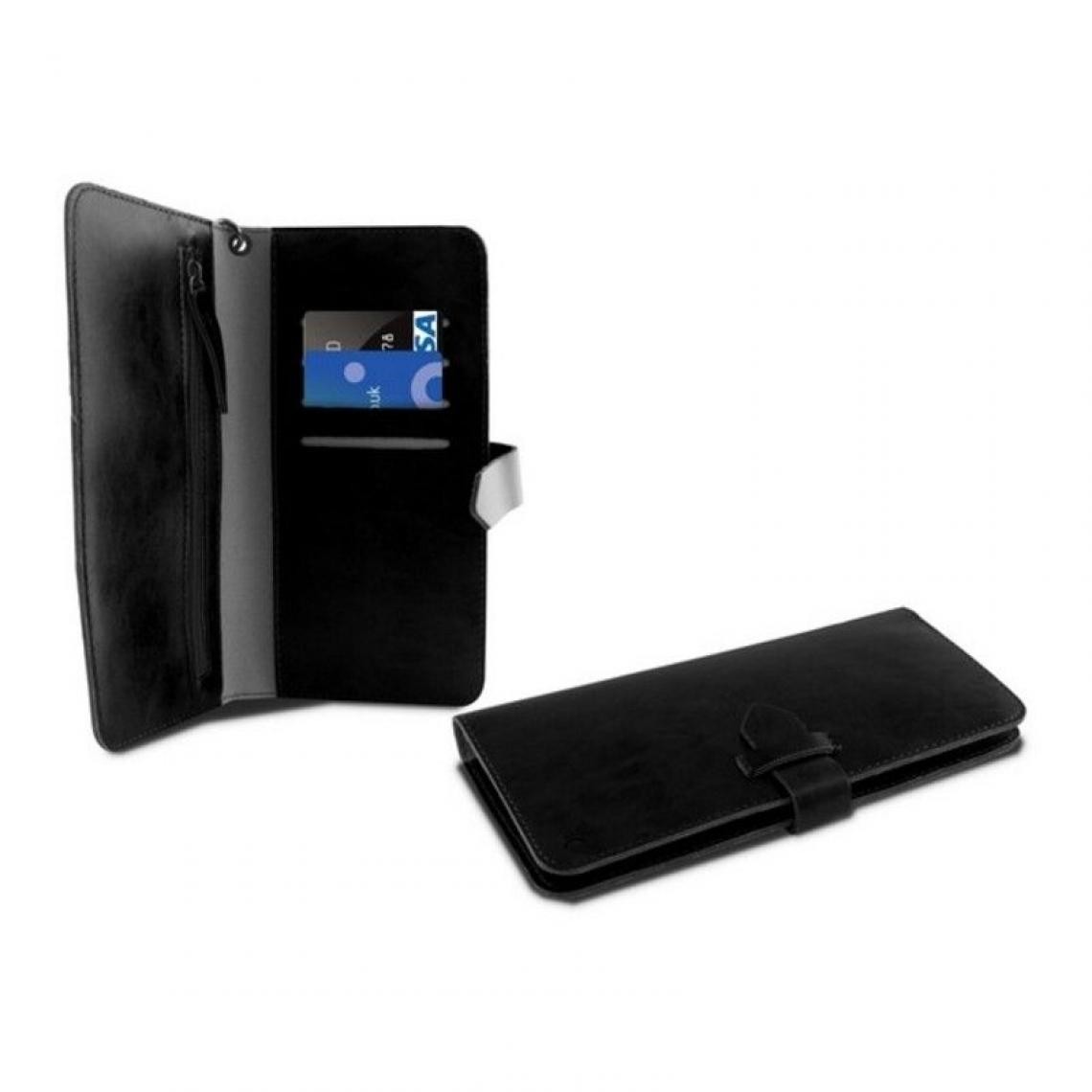 Inconnu - Housse Universelle pour Mobile Livre Smartphone 5,5`` Wallet Noir - Coque, étui smartphone