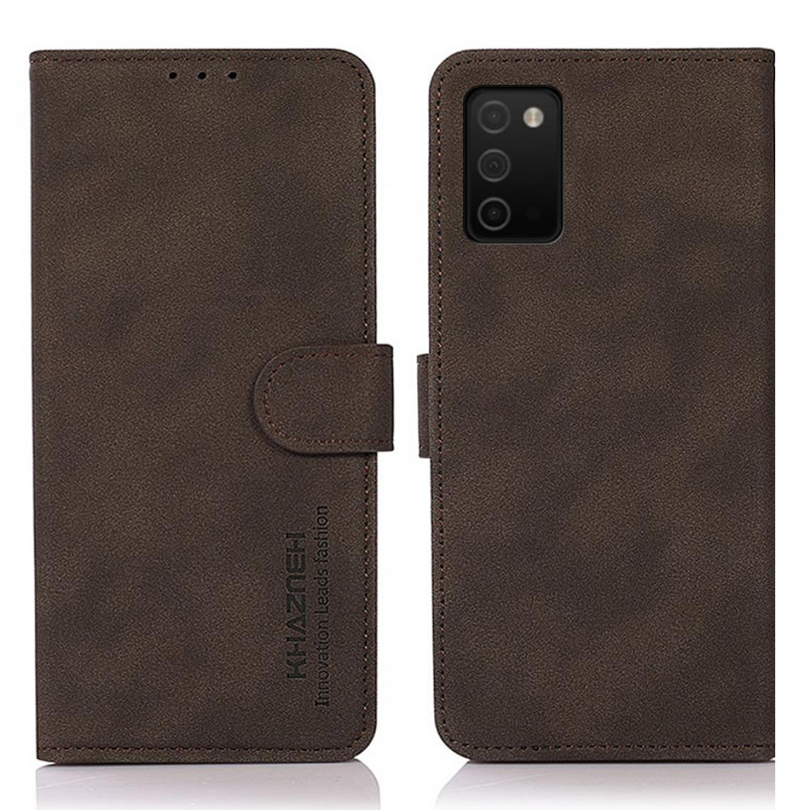 Other - Etui en PU Texturé avec support marron pour votre Samsung Galaxy A03s - Coque, étui smartphone