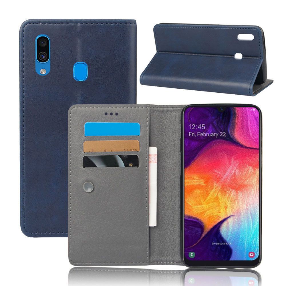 marque generique - Coque Étui en cuir multifonctionnel pour Samsung Galaxy A9 (2018)/ A9S - Bleu - Coque, étui smartphone