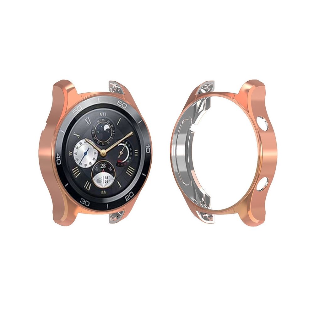 Wewoo - Boîtier de montre Pour Huawei 2 Pro Elegant Etui de protection en TPU or rose - Accessoires montres connectées