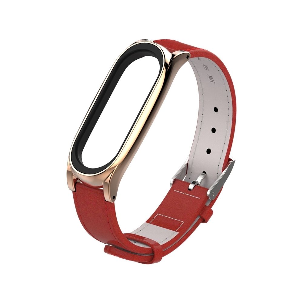Wewoo - Bracelet en cuir pleine fleur Mijobs pour bracelet Xiaomi Mi Band 3 à bracelets magnétiques sans vis Bracelet intelligent Remplacement des accessoires, hôte non inclus - Bracelet connecté