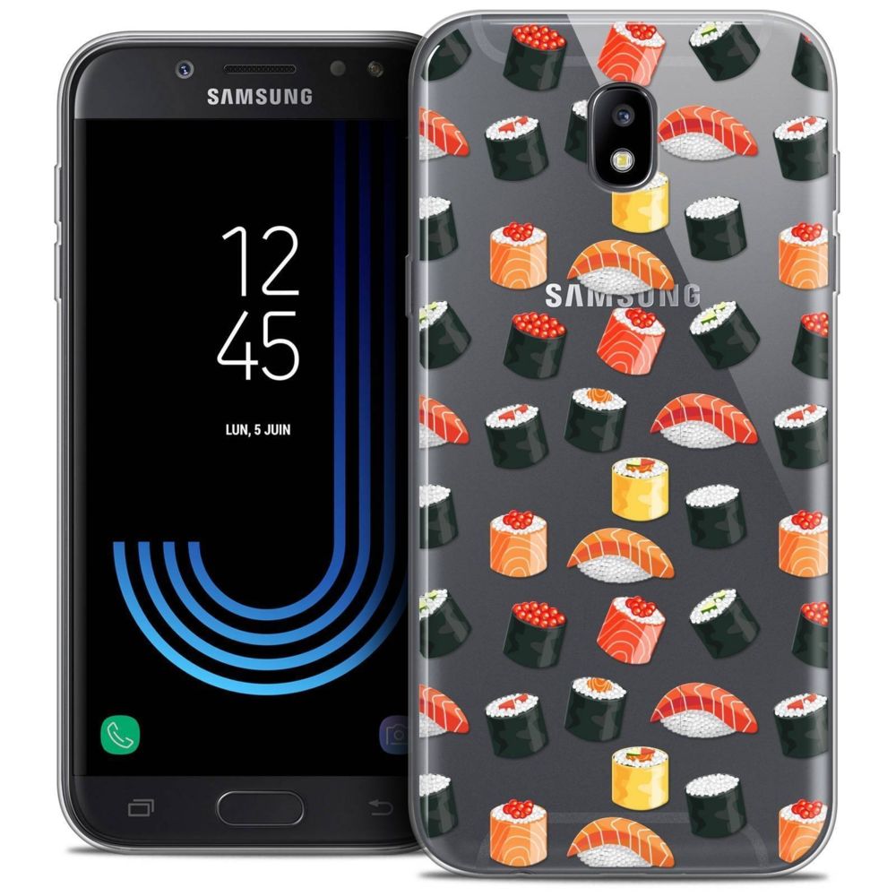 Caseink - Coque Housse Etui Samsung Galaxy J7 2017 J730 (5.5 ) [Crystal Gel HD Collection Foodie Design Sushi - Souple - Ultra Fin - Imprimé en France] - Coque, étui smartphone