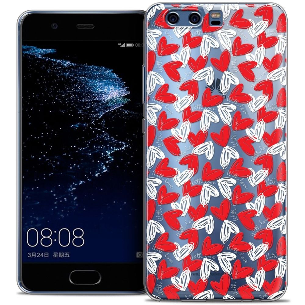 Caseink - Coque Housse Etui Huawei P10 [Crystal Gel HD Collection Love Saint Valentin Design With Love - Souple - Ultra Fin - Imprimé en France] - Coque, étui smartphone