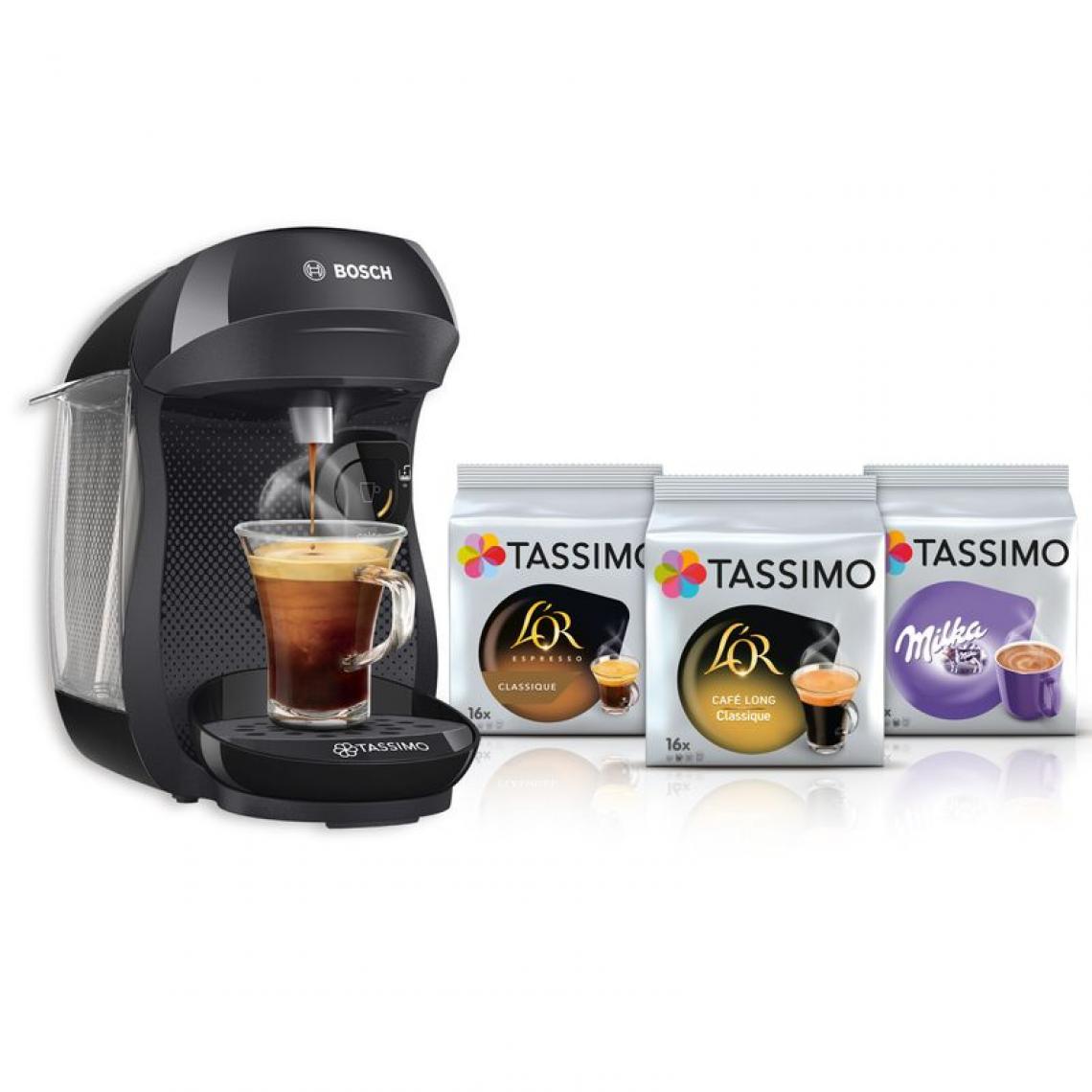 Bosch - Machine à dosettes Tassimo BOSCH TAS1002N6 1400W Noir - Expresso - Cafetière