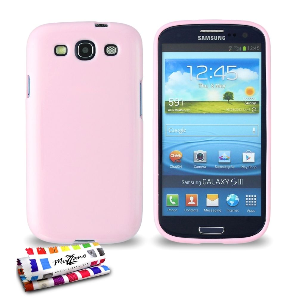 Muzzano - Coque ""Glossy"" SAMSUNG GALAXY S3 Rose - Autres accessoires smartphone