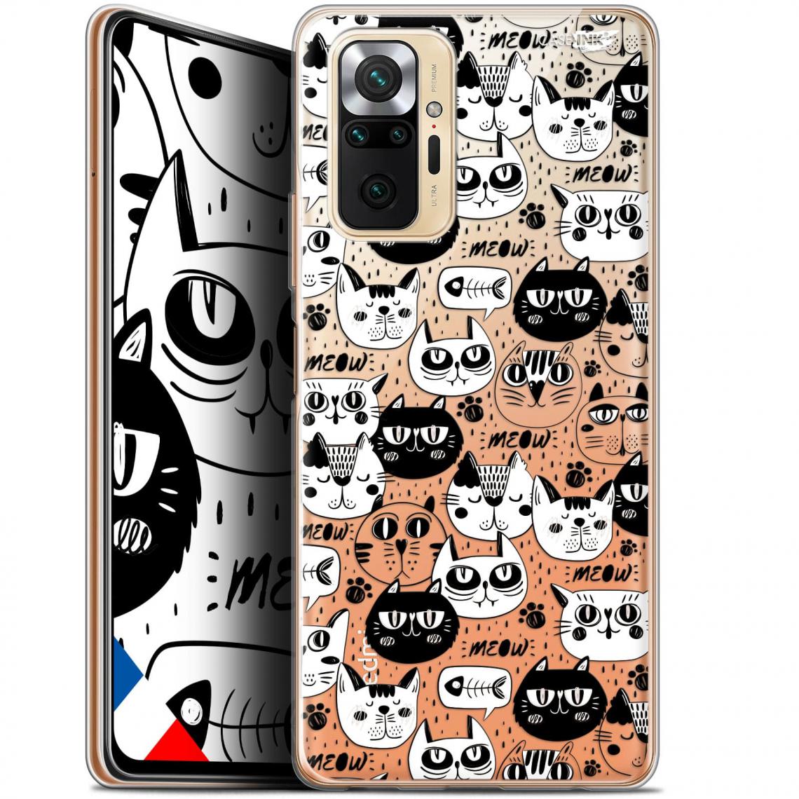 Caseink - Coque arrière Xiaomi Redmi Note 10 PRO (6.7 ) Gel HD [ Nouvelle Collection - Souple - Antichoc - Imprimé en France] Chat Noir Chat Blanc - Coque, étui smartphone