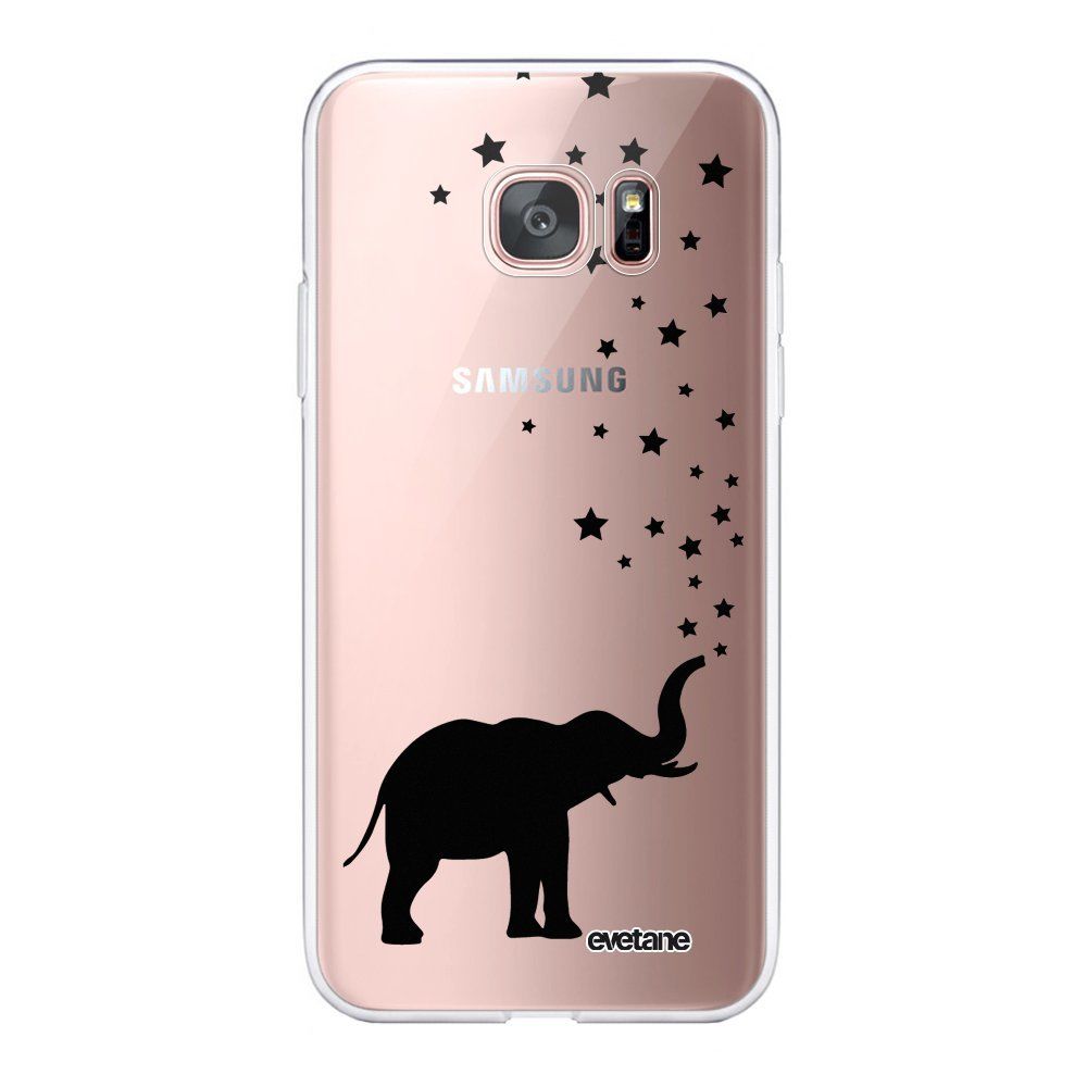 Evetane - Coque Samsung Galaxy S7 Edge 360 intégrale transparente Elephant Ecriture Tendance Design Evetane. - Coque, étui smartphone