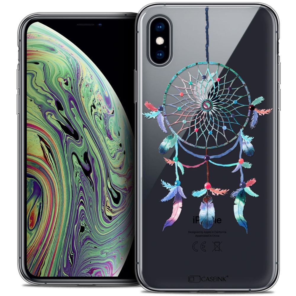 Caseink - Coque Housse Etui Apple iPhone Xs Max (6.5 ) [Crystal Gel HD Collection Dreamy Design Attrape Rêves Rainbow - Souple - Ultra Fin - Imprimé en France] - Coque, étui smartphone