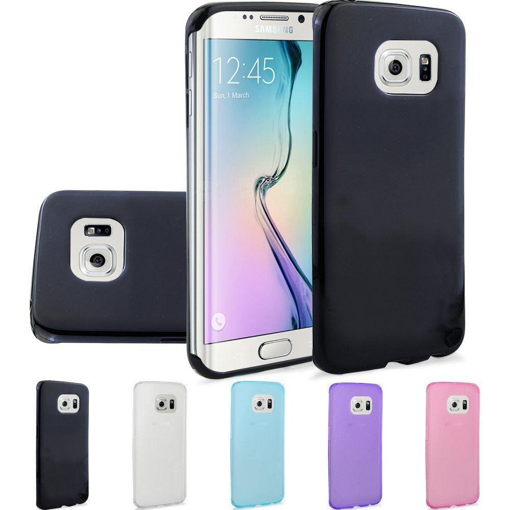 marque generique - Samsung Galaxy S6 Edge Housse Etui Housse Coque de protection Silicone TPU Gel Noir - Autres accessoires smartphone