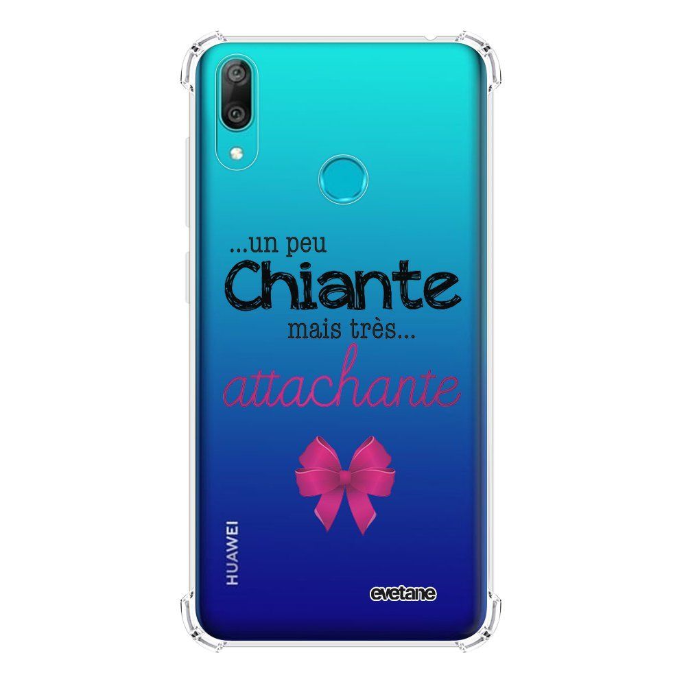 Evetane - Coque Huawei Y7 2019 anti-choc souple avec angles renforcés transparente Un peu chiante tres attachante Evetane - Coque, étui smartphone
