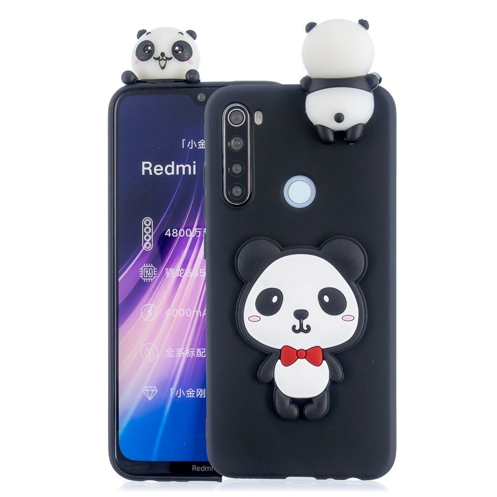 marque generique - Coque en TPU Décor de poupée animale 3D panda pour votre Xiaomi Redmi Note 8T - Coque, étui smartphone