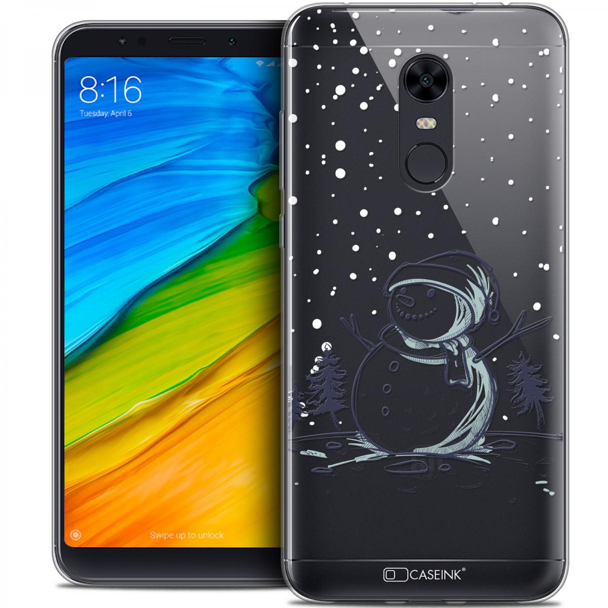 Caseink - Coque Housse Etui Pour Xiaomi Redmi 5 Plus (6 ) [Crystal Gel HD Collection Noël 2017 Design Bonhomme de Neige - Souple - Ultra Fin - Imprimé en France] - Coque, étui smartphone