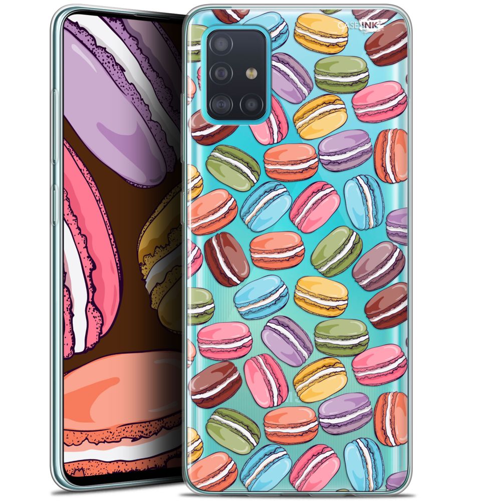 Caseink - Coque arrière Samsung Galaxy A51 (A515) (6.5 ) Gel HD [ Nouvelle Collection - Souple - Antichoc - Imprimé en France] Macarons - Coque, étui smartphone
