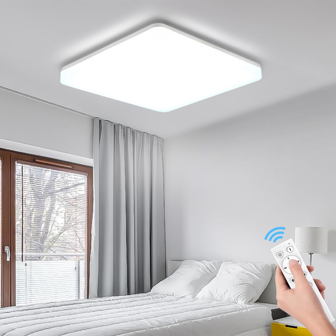 Einfeben - Plafonnier dimmable salon IP54 couloir lumière du jour plafonnier LED cuisine 24W - Lampe connectée