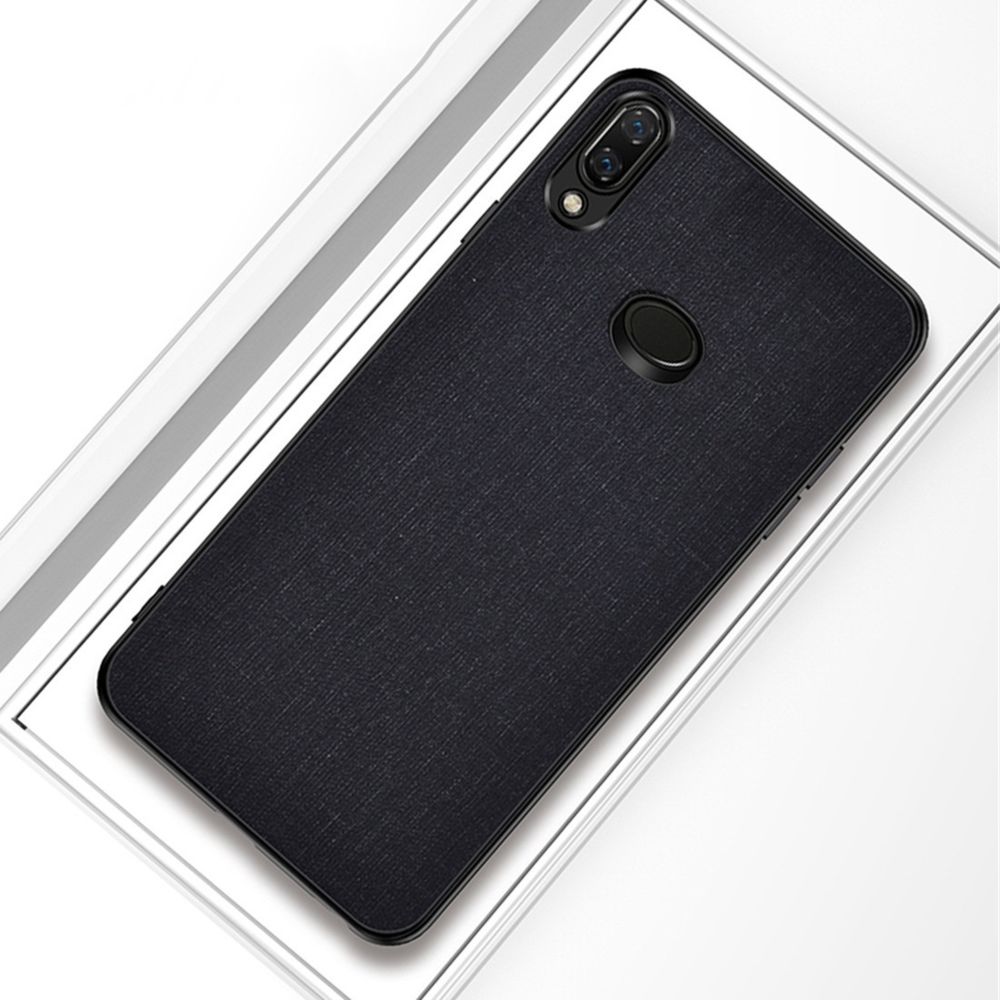 Wewoo - Coque Rigide Pour Galaxy A10s Texture de tissu antichoc PC + TPU Noir - Coque, étui smartphone