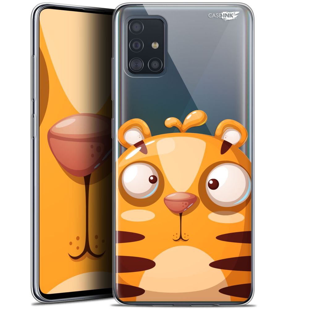 Caseink - Coque arrière Samsung Galaxy A51 (A515) (6.5 ) Gel HD [ Nouvelle Collection - Souple - Antichoc - Imprimé en France] Cartoon Tiger - Coque, étui smartphone
