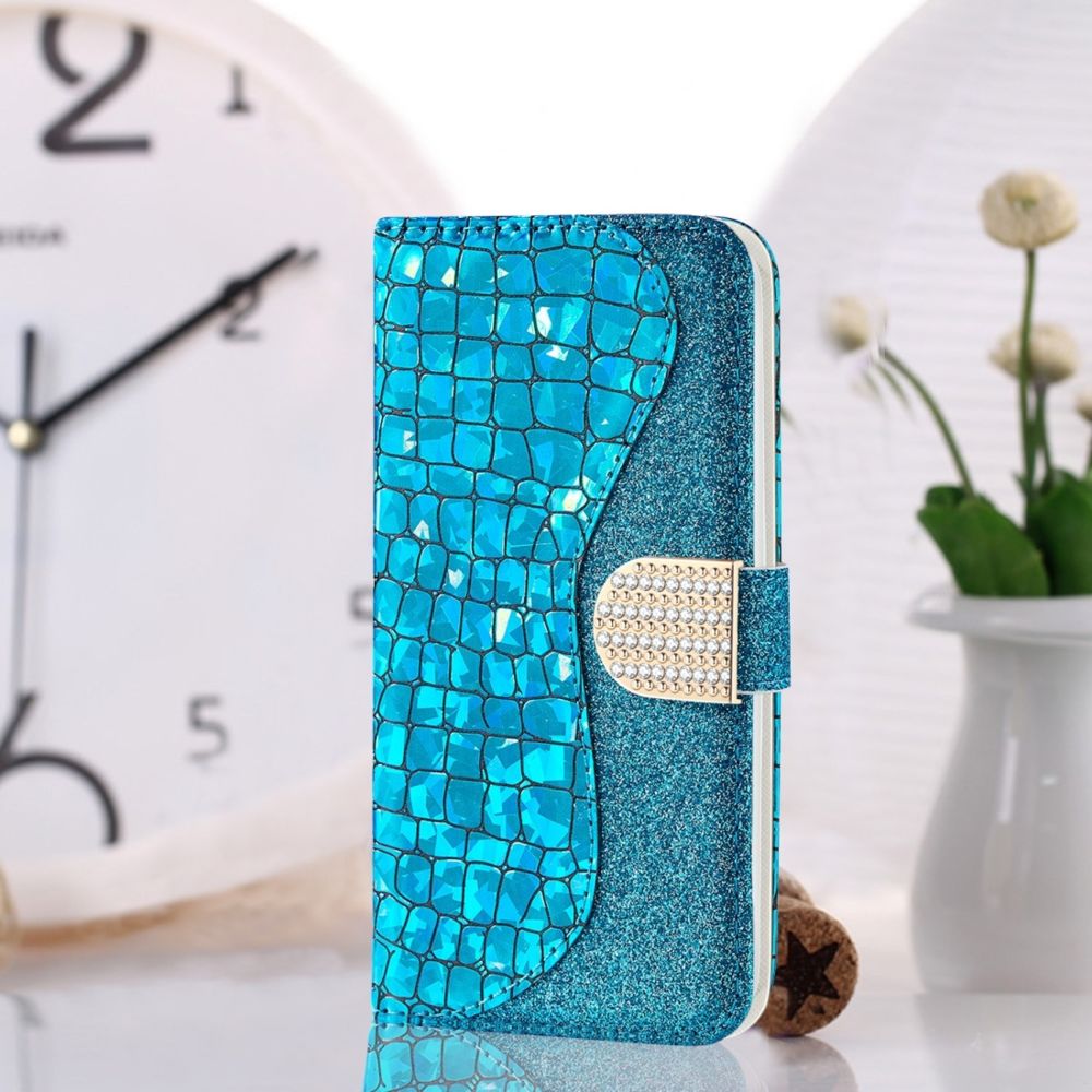 Wewoo - Coque Fashion Etui à rabat en cuir pour cartes de vœux et porte-cartes Galaxy S10 Plus bleu - Coque, étui smartphone