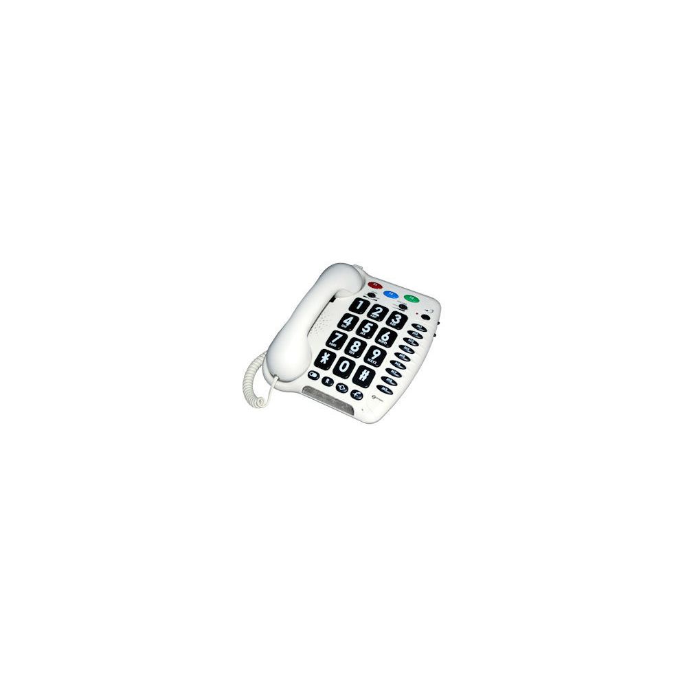 Geemarc - Téléphone amplifié pour malentendant et senior (+30dB) Geemarc CL100 - Téléphone fixe filaire