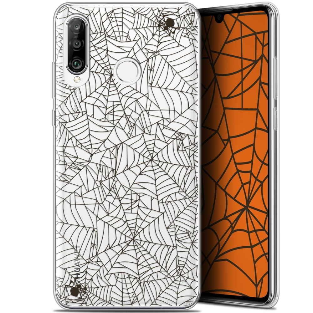 Caseink - Coque Pour Huawei P30 Lite (6.2 ) [Gel HD Collection Halloween Design Spooky Spider - Souple - Ultra Fin - Imprimé en France] - Coque, étui smartphone