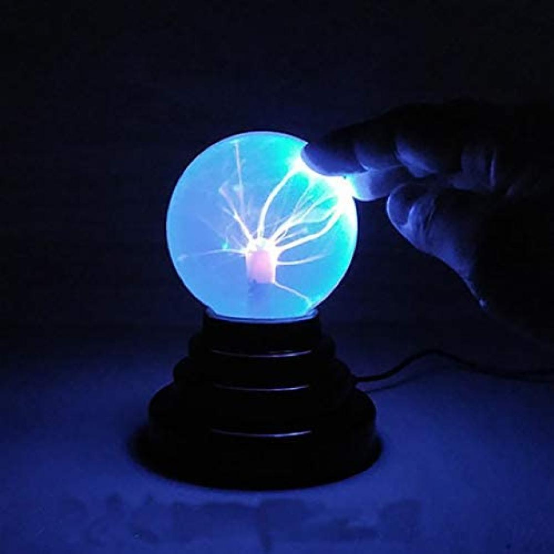 Goeco - Boule de plasma Contrôle sonore et tactile USB prise Boule magique sensible pour les décorations, la chambre à coucher et les cadeaux pour enfants - Lampe connectée
