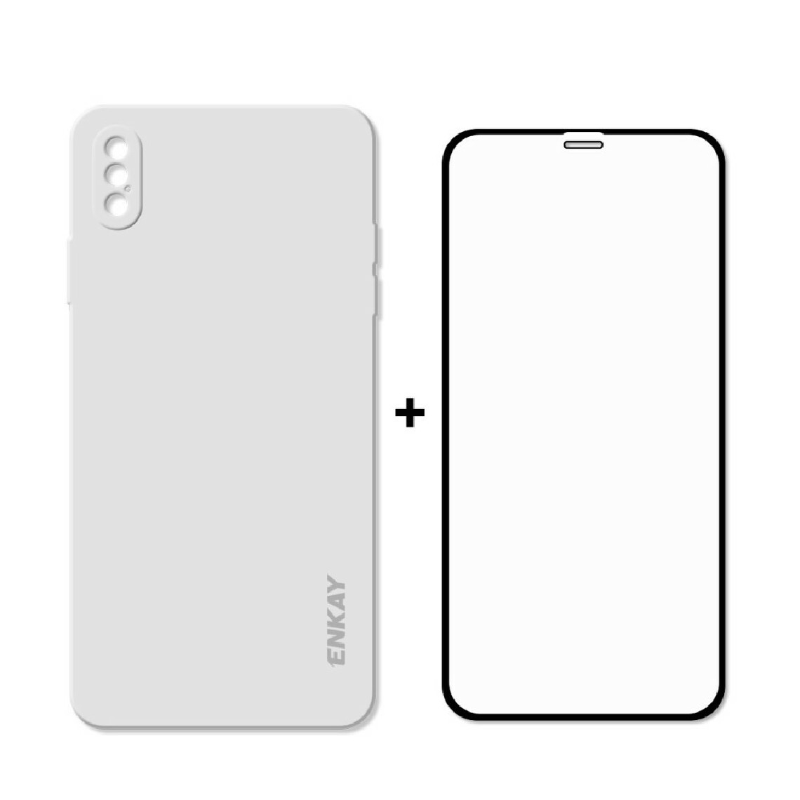 Other - Coque en silicone colle complète liquide 0.26mm 9H 2.5d souple blanc pour votre Apple iPhone XS Max - Coque, étui smartphone
